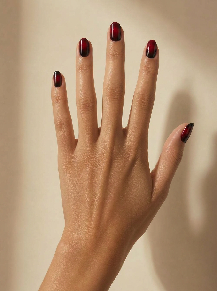 Anteprima AI: manicure terracotta finita